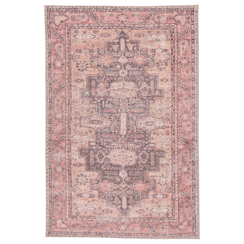 Bungalow Rose Machine Washable Carlita Oriental Pink Area Rug & Reviews Wayfair
